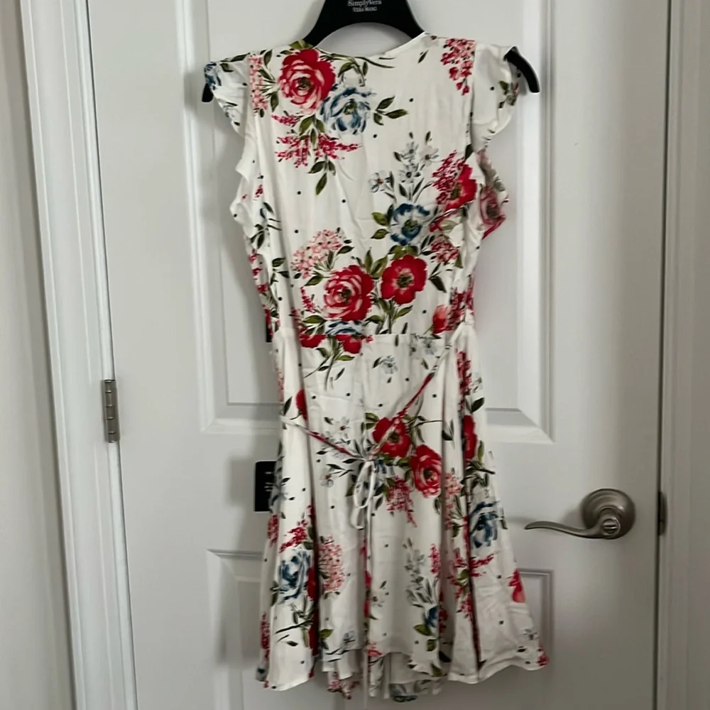 Lulus Floral Wrap Mini Dress - Picture 9 of 16
